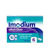 Imodium® akut Duo Tabletten bei akutem Durchfall mit Blähungen oder Krämpfen