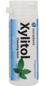 MIRADENT Xylitol Chewing Gum Minze