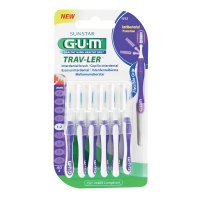 GUM TRAV-LER 1,2mm Kerze lila Interdental+6Kappen