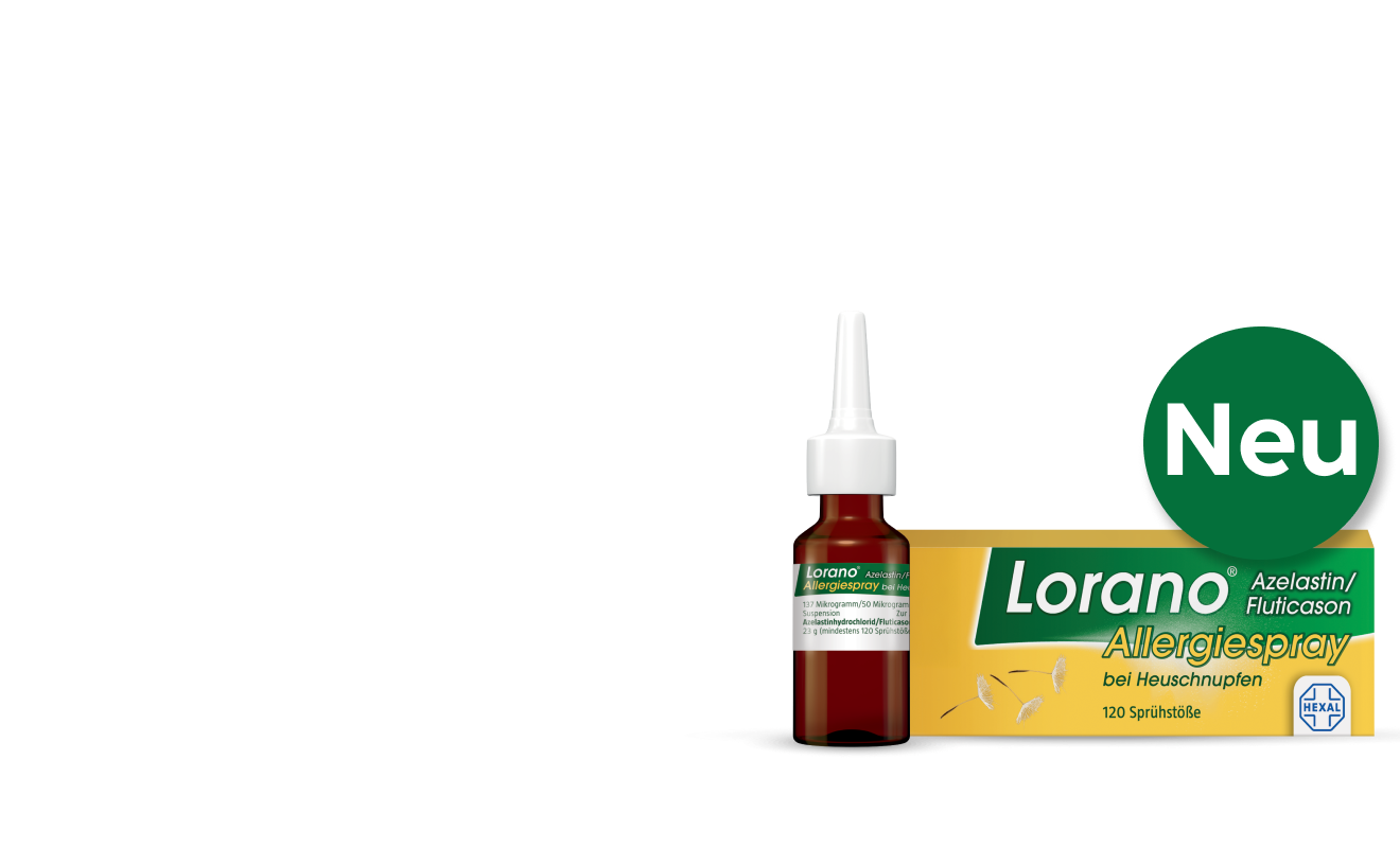 Anzeige: Starker Heuschnupfen? Probier das neue Lorano® Azelastin/Fluticason Allergiespray bei Heuschnupfen!